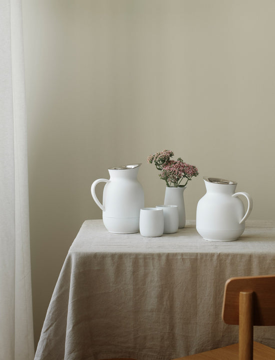 Thermos Stelton pour café Amphora Soft White 1 Litre
